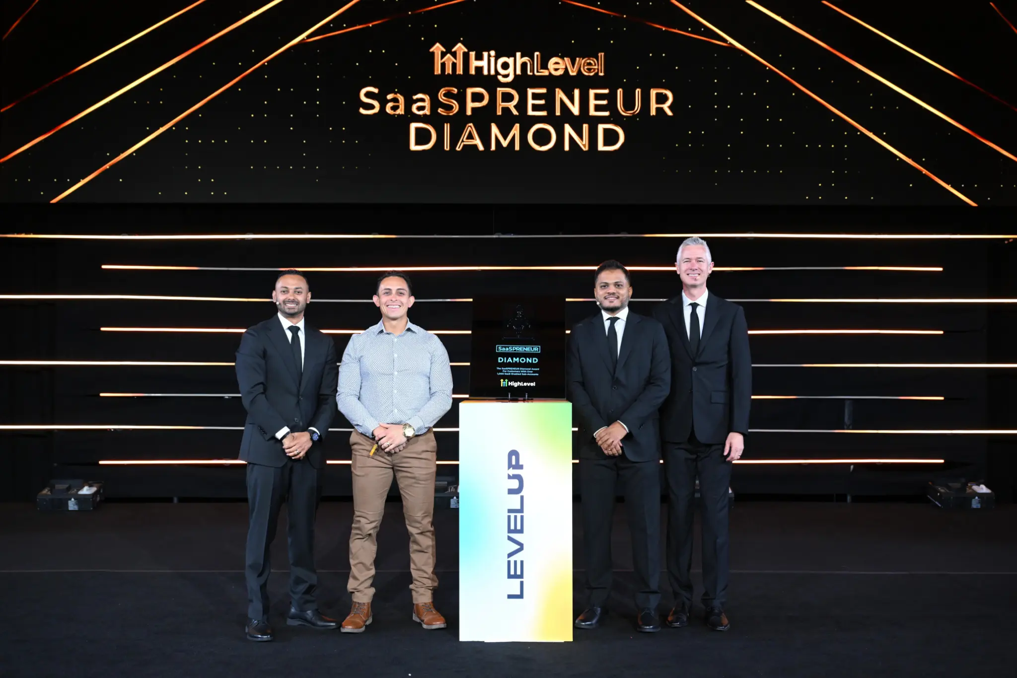 Jonathan Montoya with his HighLevel Award
